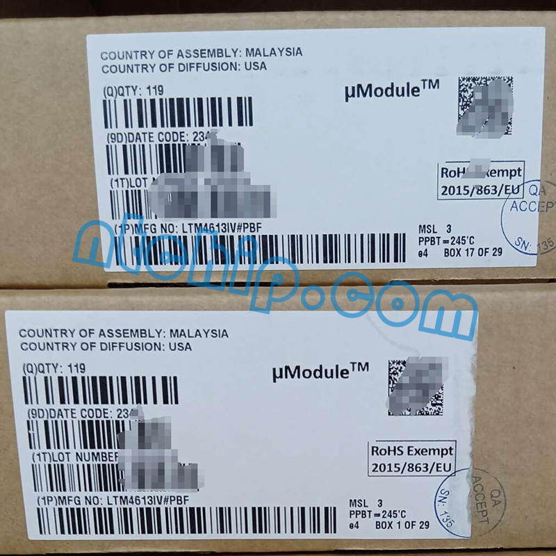 Two boxes of LTM4613IV#PBF integrated circuit chips Two boxes of LTM4613IV#PBF integrated circuit chips